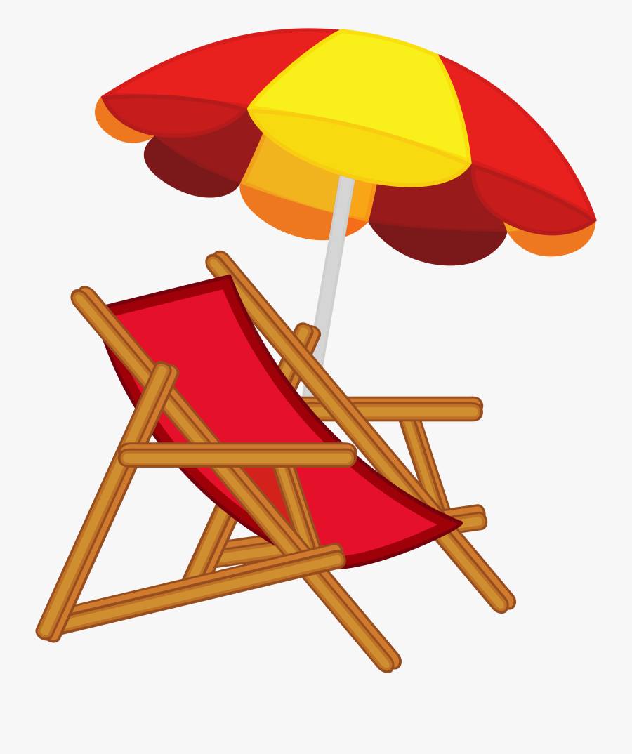 Summer Beach Chair Clip Art, Transparent Clipart