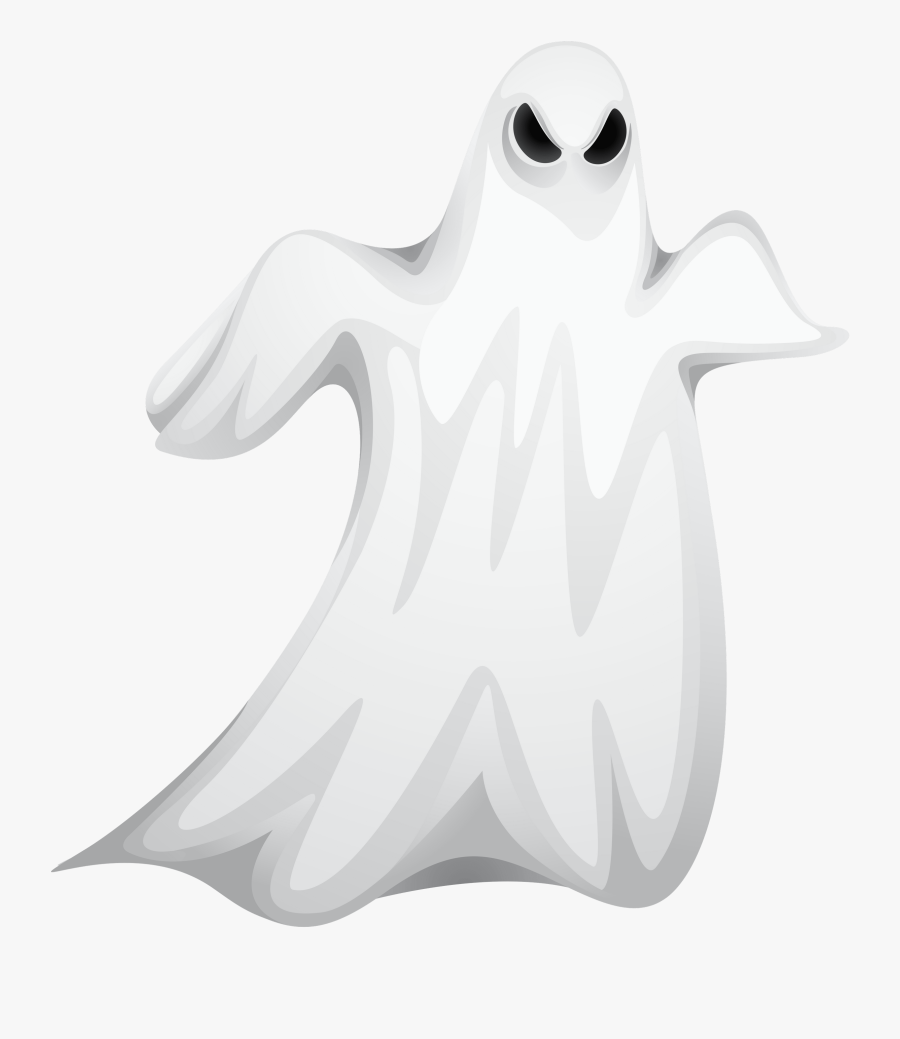 Ghost Clipart Clear Background - Transparent Background Creepy Ghost Clipart, Transparent Clipart