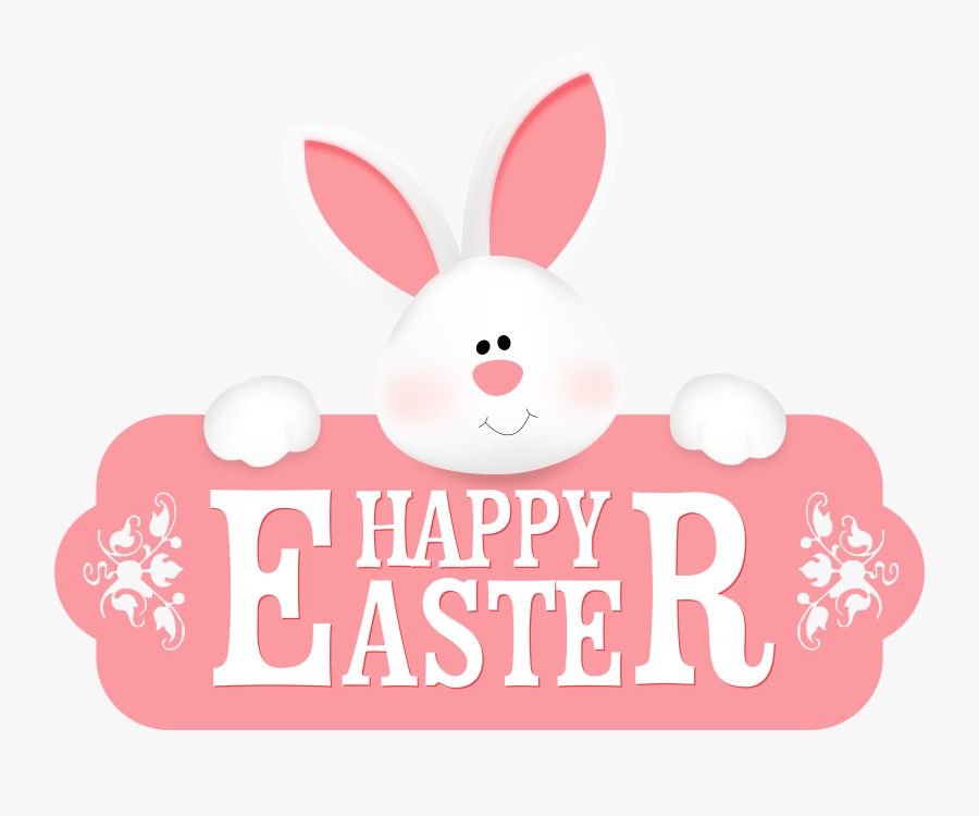 Happy Easter With Bunny Clipart Image - Happy Easter Png, Transparent Clipart