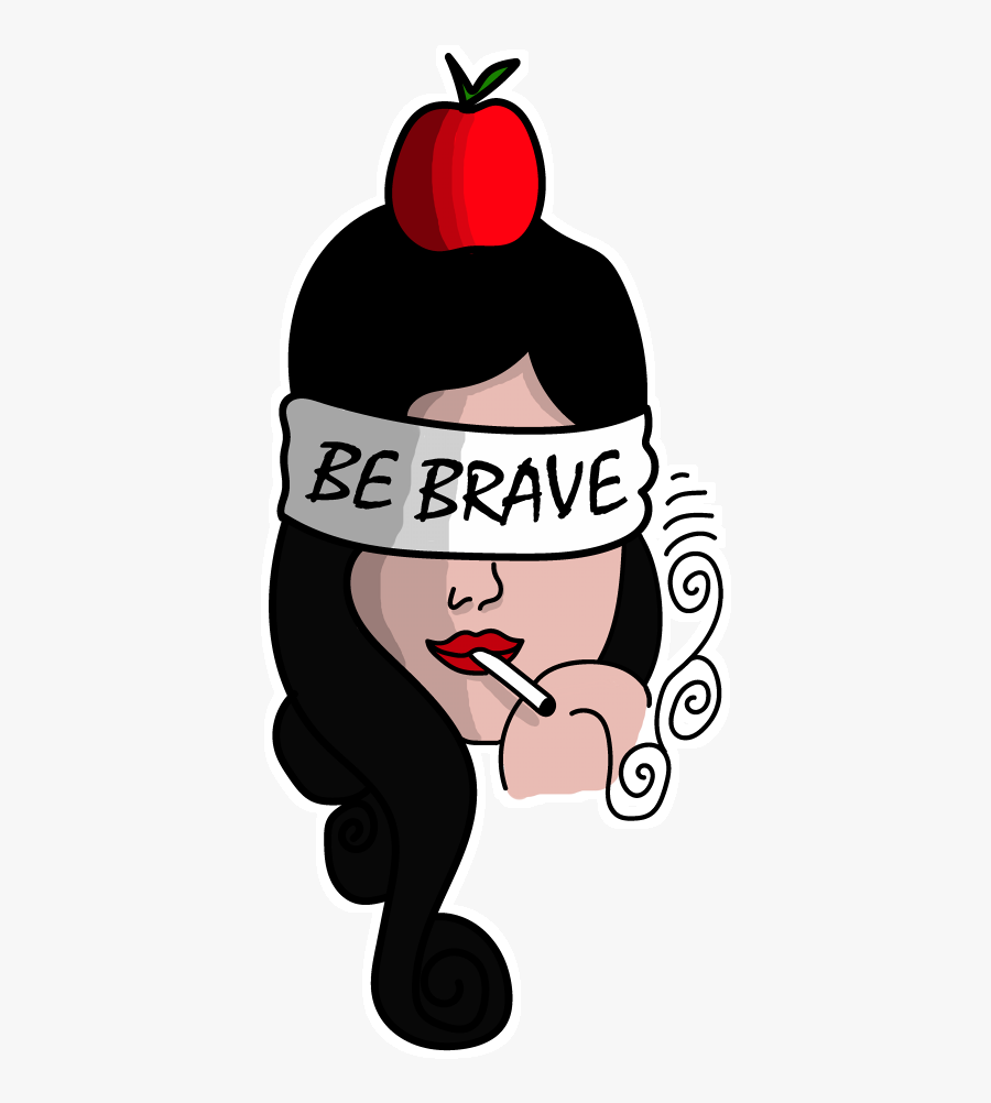 Adesivo Be Brave De Afrodite-se Storena - Adhesive, Transparent Clipart