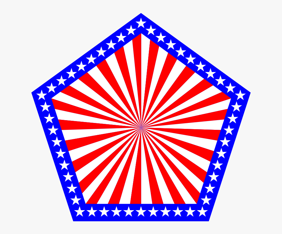 Download America Flags Clipart - American Flag Pentagon Shape, Transparent Clipart