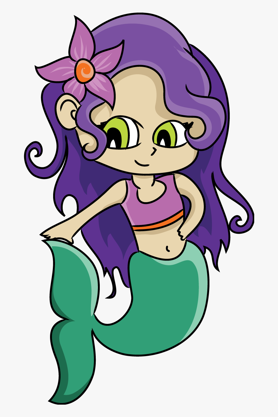 Mermaids On Clip Art Little Mermaids And Clip Art Free - Cartoon Mermaid, Transparent Clipart