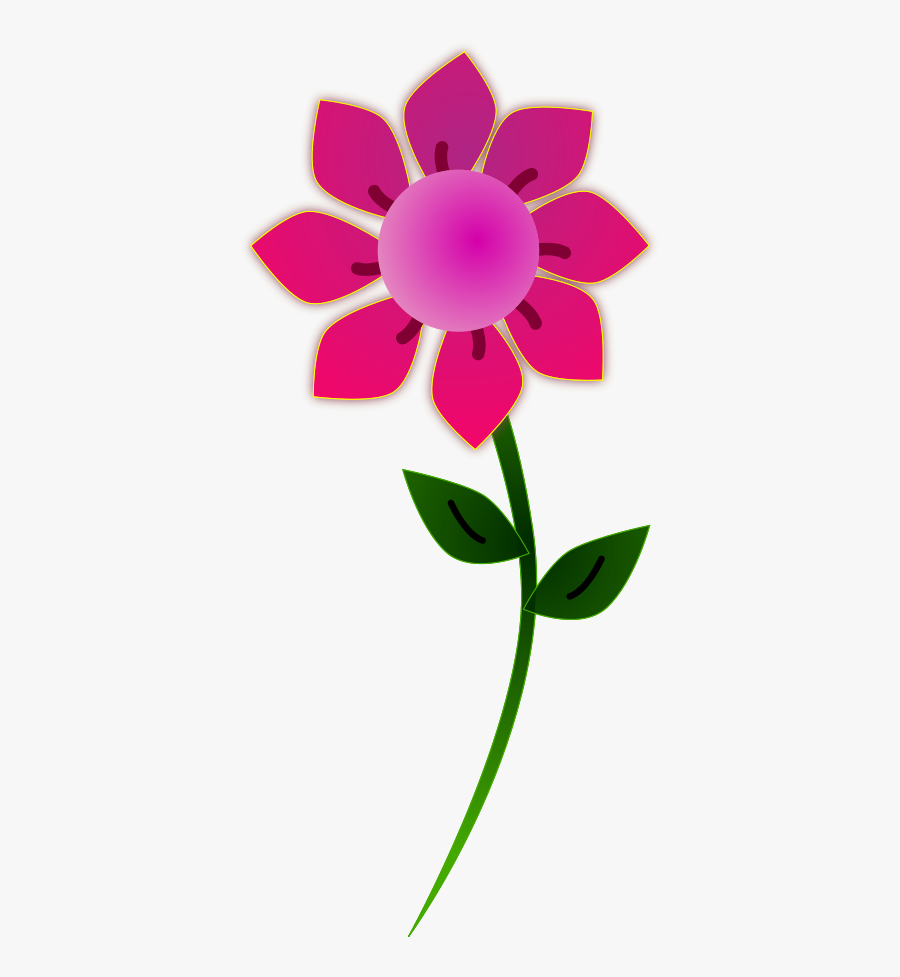 Pink Sun Flower Vector File Vector File - Single Flower Clip Art, Transparent Clipart