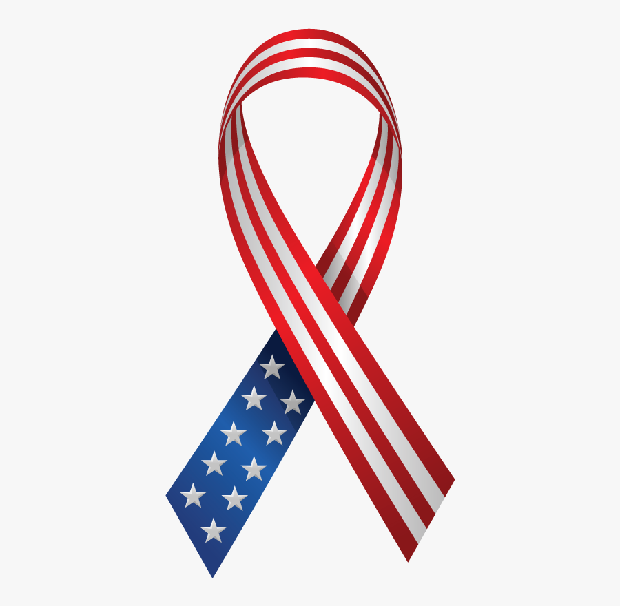 American Flag Ribbon Transparent, Transparent Clipart