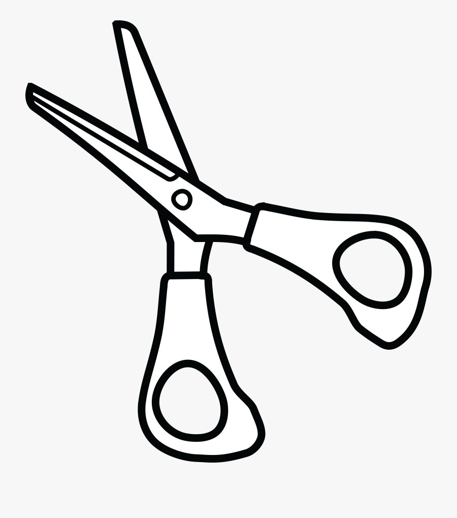 Clipart Scissors Lineart - Clipart Black And White Scissors, Transparent Clipart