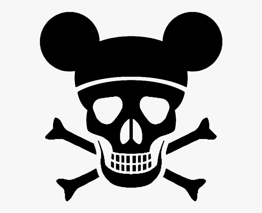 Pirate Mickey Skull, Transparent Clipart
