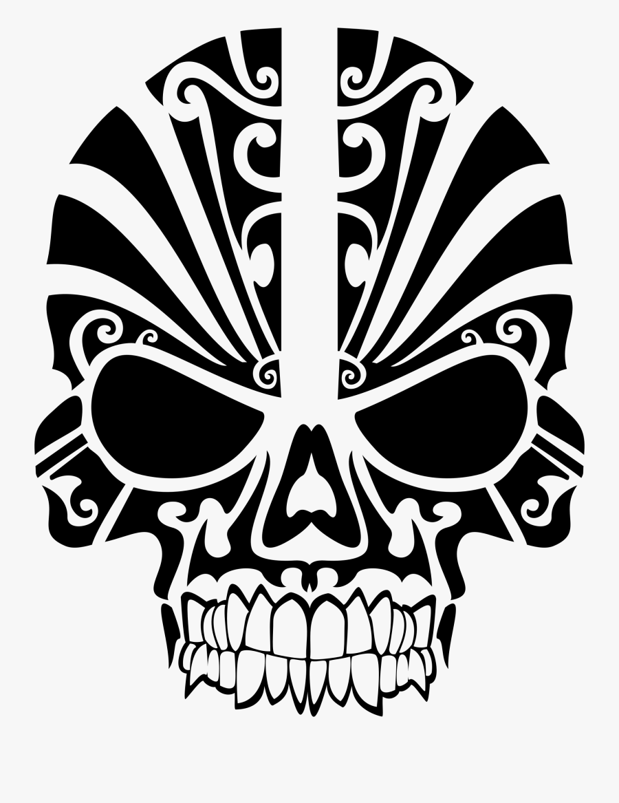 Skull Clipart Silhouette - Silhouette Skull, Transparent Clipart