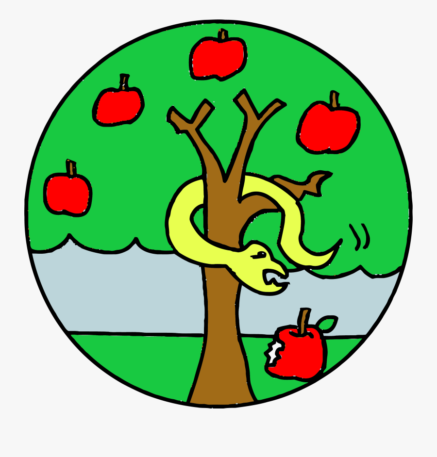 Snake Apple Tree Clipart Png - Jesse Tree Adam And Eve, Transparent Clipart