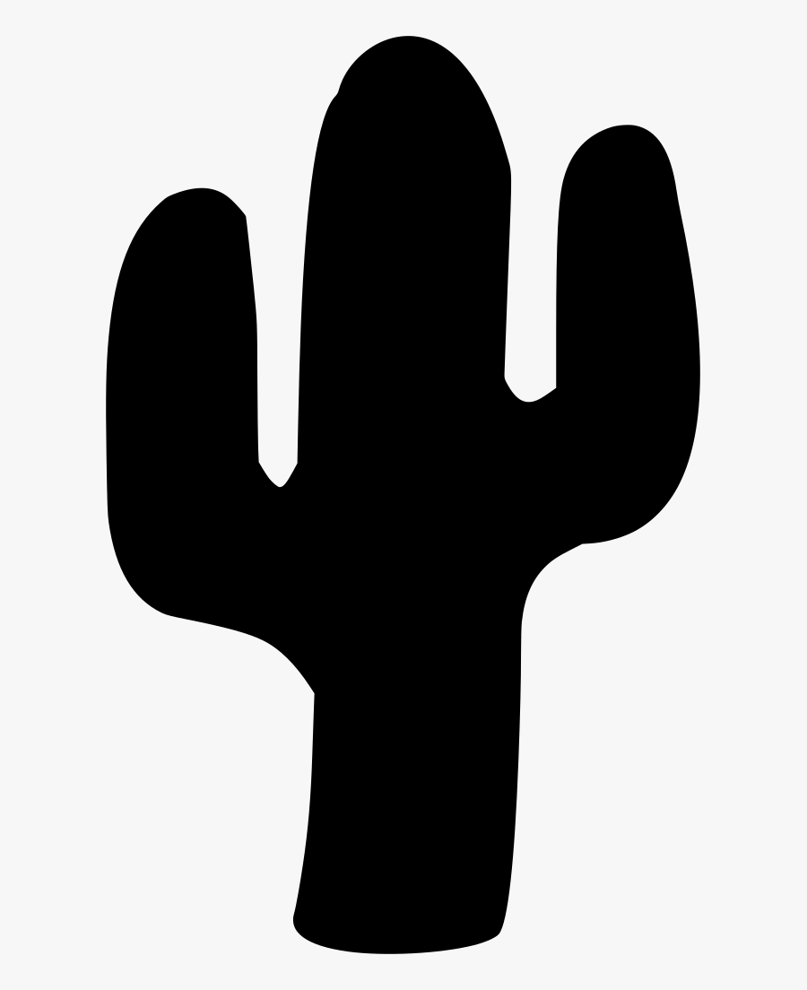 Cactus Clipart Silhouette - Silhouette Cactus In A Pot, Transparent Clipart