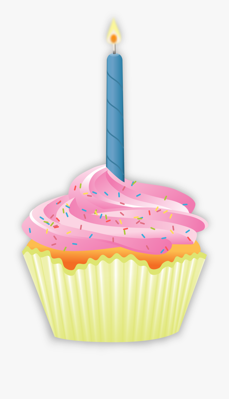 Cupcake Birthday Cake Muffin Clip Art - Birthday Cupcake Transparent Background, Transparent Clipart