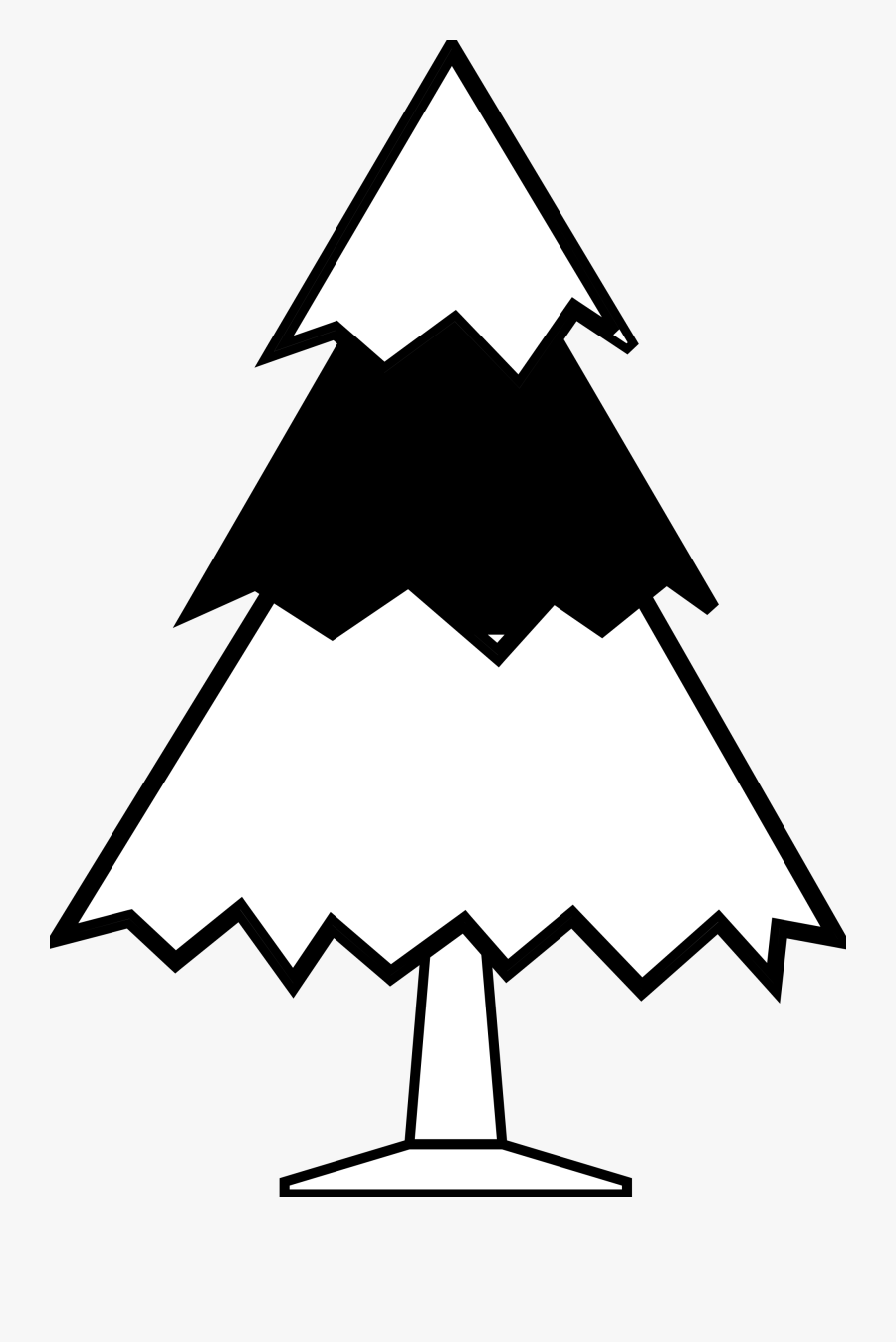 Tree Black And White Free Christmas Tree Clipart - Christmas Tree Clipart Drawing, Transparent Clipart