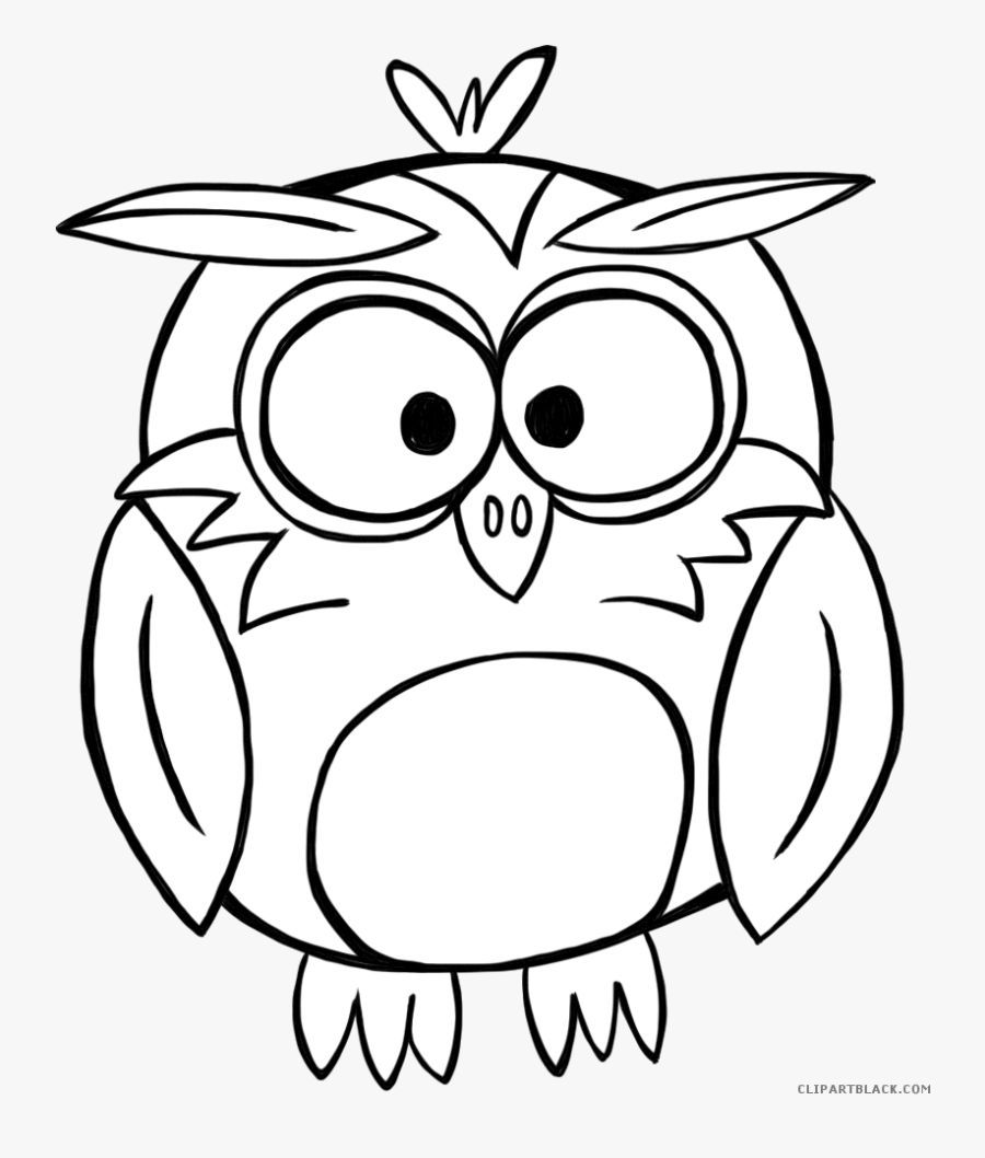 Best Owl Clipart Black And White - Cute Owl Clipart Black And White, Transparent Clipart