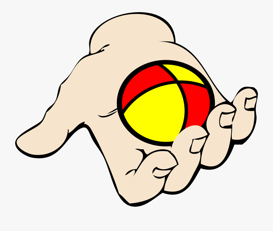 Hand With Juggling Ball - Ball In Hand Clipart, Transparent Clipart