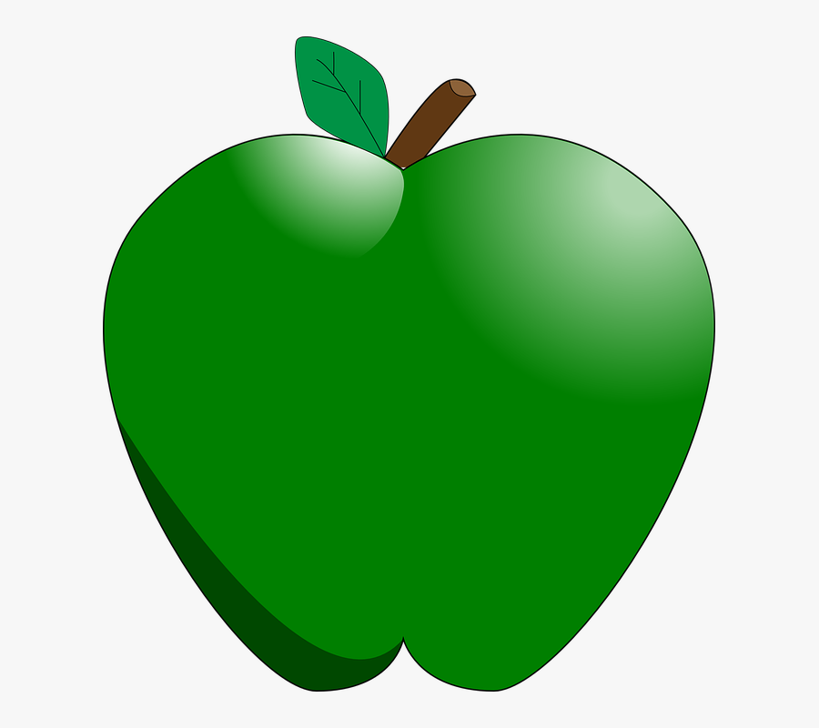 Green Apple Svg Clip Arts - Apple Clipart Transparent Background, Transparent Clipart