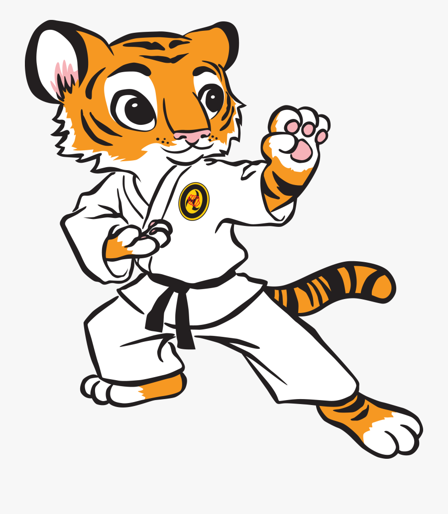 Karate Tiger Clipart - Tiger Cartoon Martial Art, Transparent Clipart