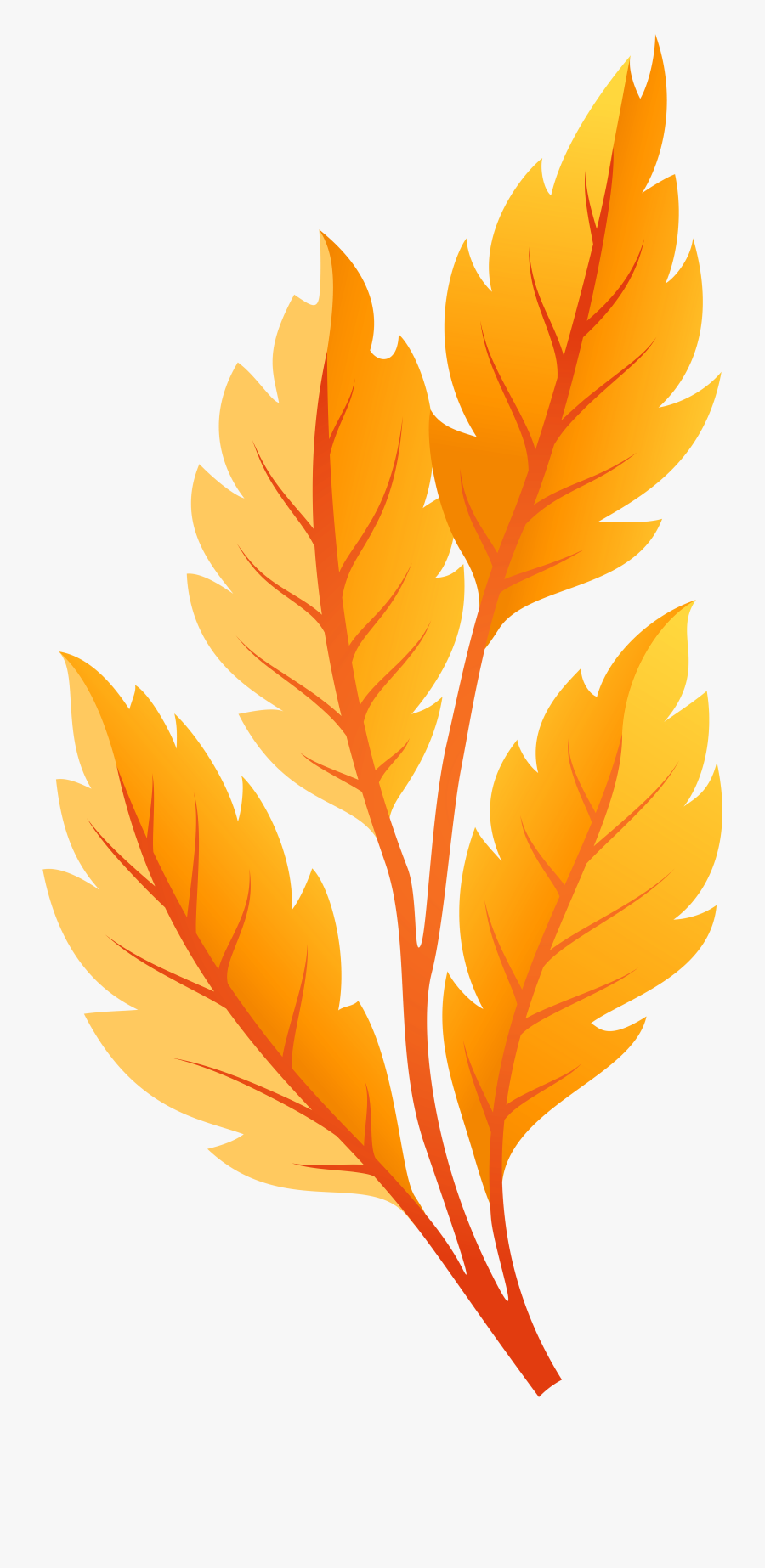 Orange Autumn Leaves Png Clip Art - Orange Leaf Png Transparent, Transparent Clipart