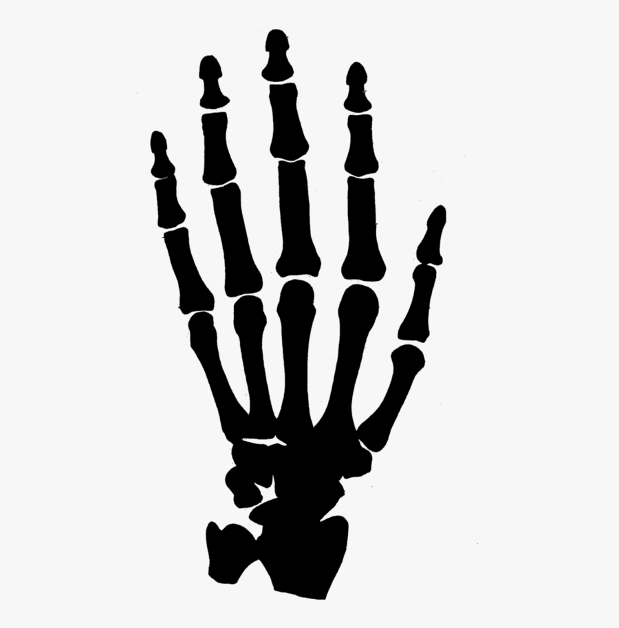 Hand Clipart Black And White Png - Skeleton Hand Black And White, Transparent Clipart