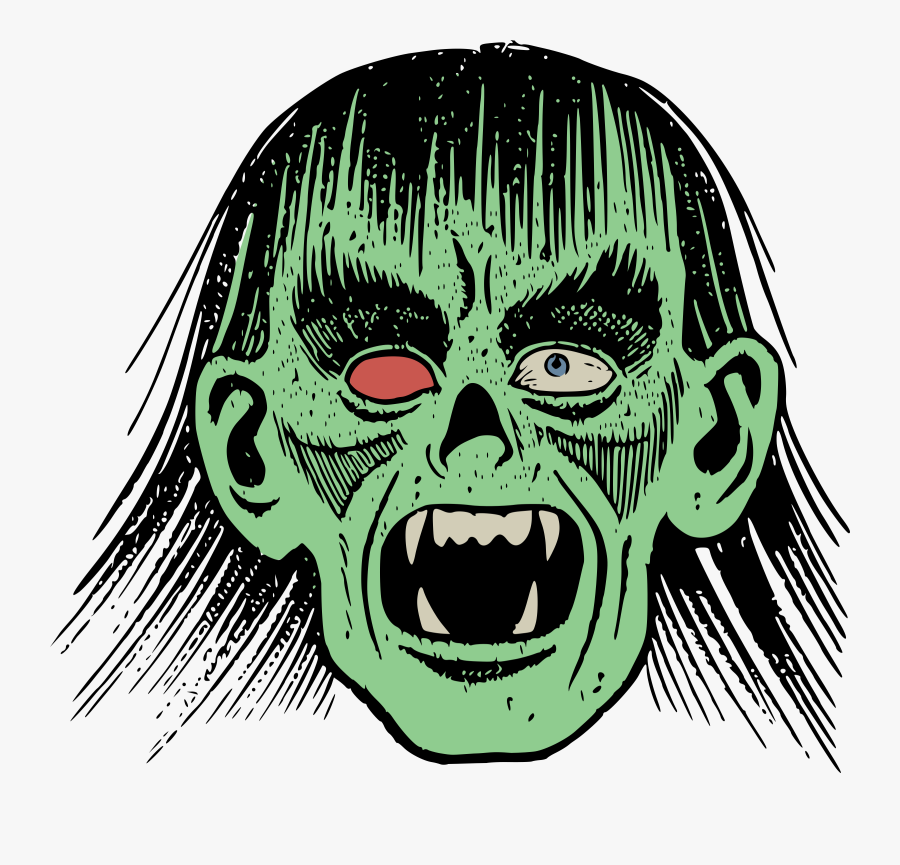 Head,art,skull - Monster Face Png, Transparent Clipart