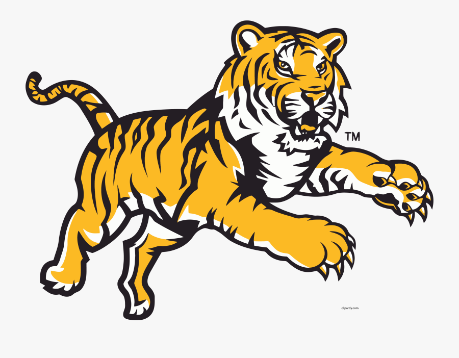 Angry Tigger Attack Jump Clipart Png - Lsu Tigers, Transparent Clipart