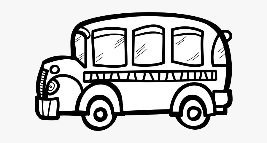 School Bus Bus Clipart Black And White - Transparent Background Bus Clipart, Transparent Clipart
