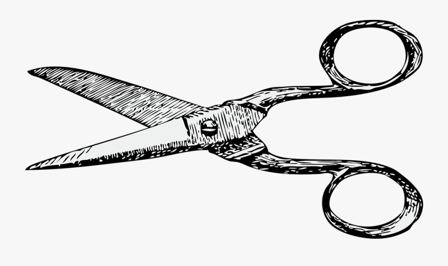 Vintage Scissors Clipart - Scissors Drawing, Transparent Clipart