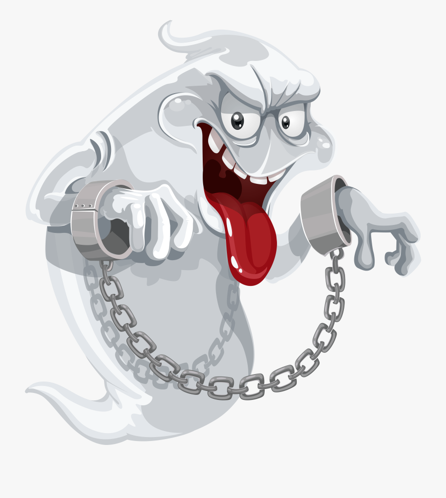 Evil Ghost With Chains Png Clipart Image - Portable Network Graphics, Transparent Clipart