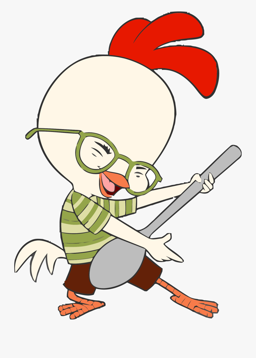 Chicken Little With Spoon, Transparent Clipart