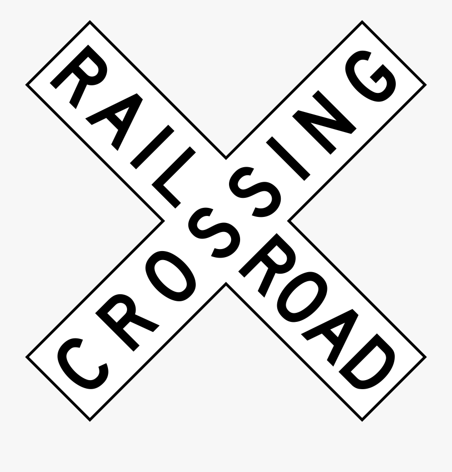 Train Clipart Railway Crossing - Railroad Crossing Sign Clipart, Transparent Clipart