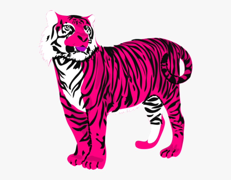 Pink Tiger Clipart - Clip Art Tiger Animated, Transparent Clipart