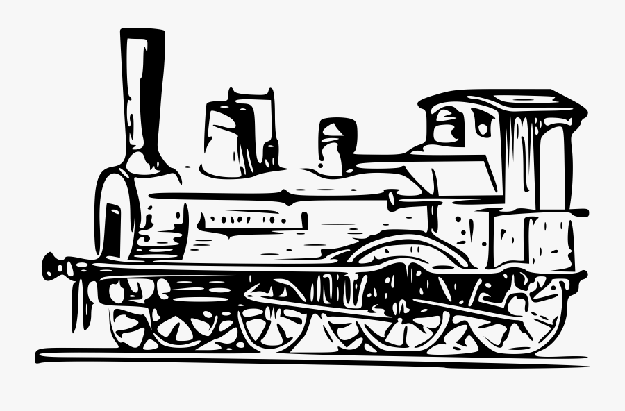 Transparent Train Clipart Black And White - Steam Train Clip Art, Transparent Clipart