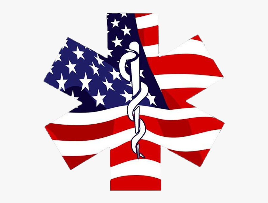 American Flag Ems Logo Clipart , Png Download - American Flag Star Of Life, Transparent Clipart