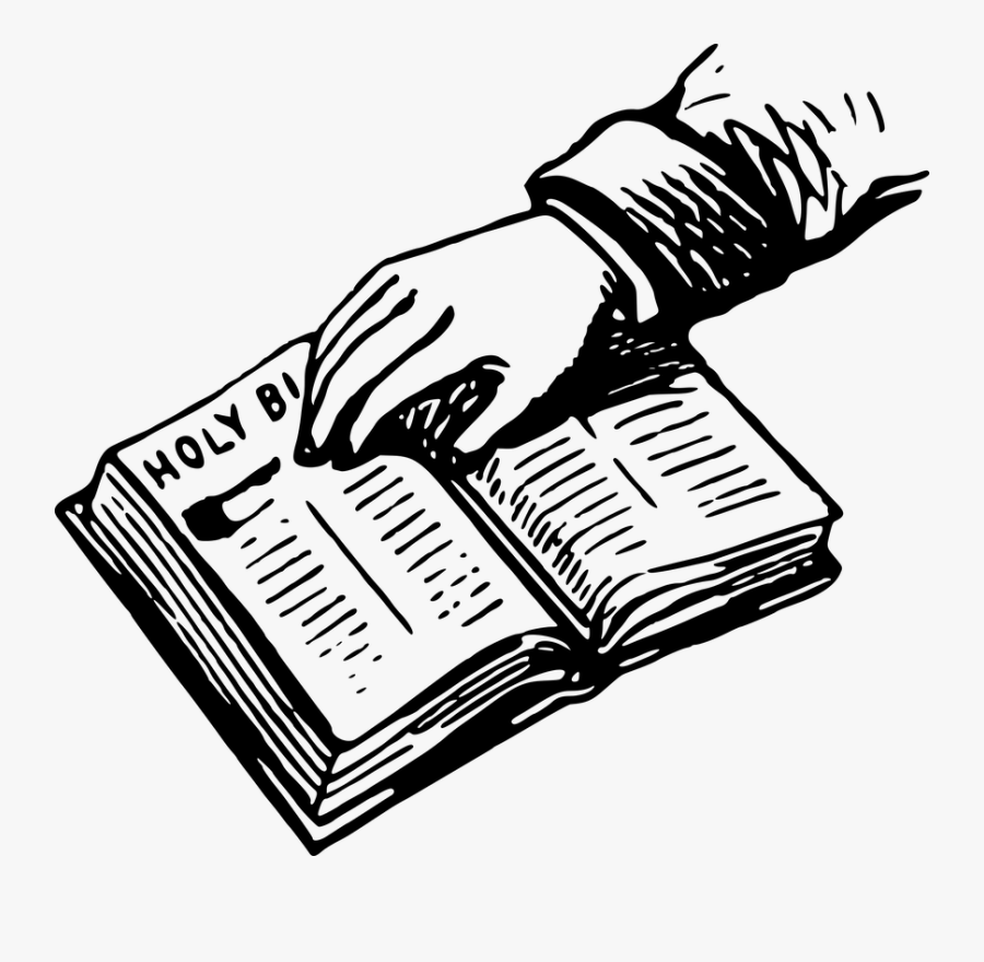 Holy Bible Clipart - Hand On Bible Clipart, Transparent Clipart