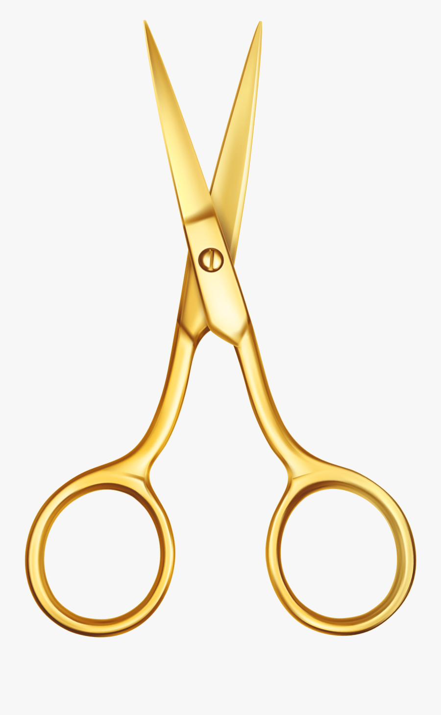 Gold Scissors Png Clip Art Image - Transparent Background Hair Scissors Clipart, Transparent Clipart