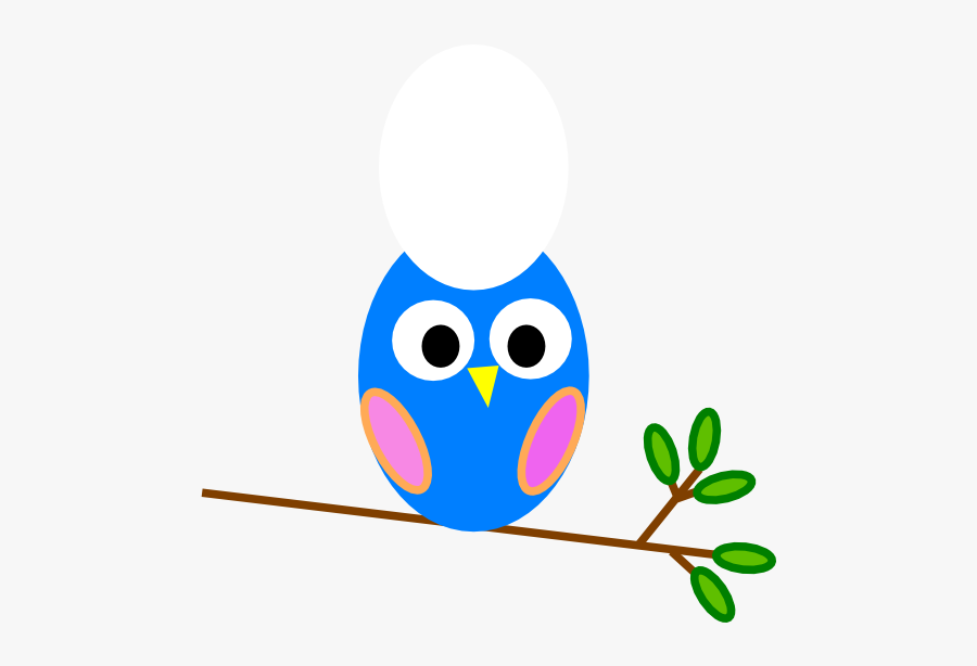 Pink And Blue Owl, Transparent Clipart