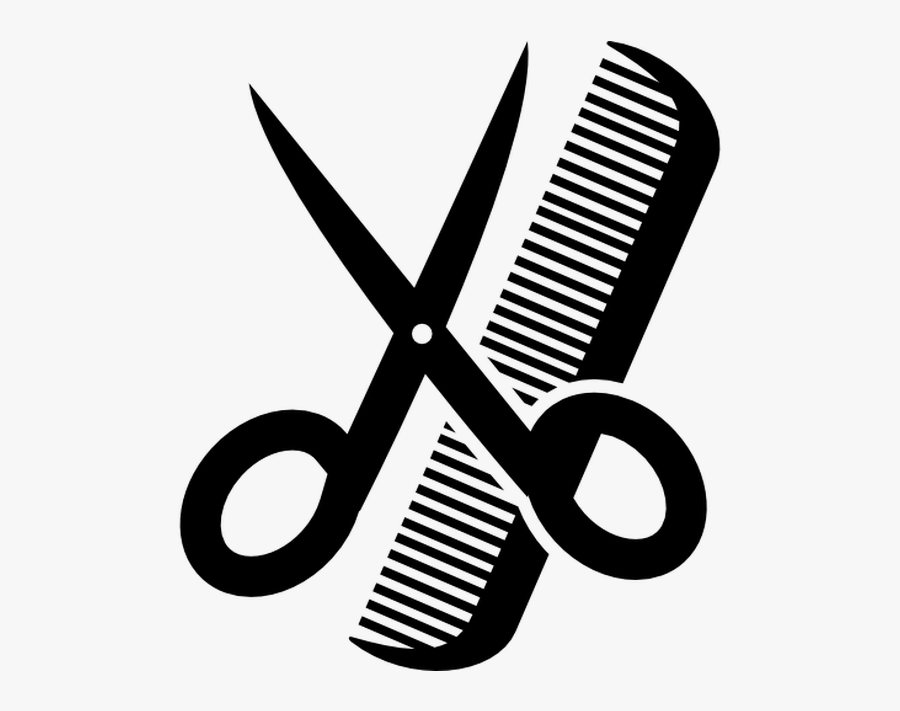 Clip Art Comb And Scissors Clipart - Comb & Scissors Logo, Transparent Clipart
