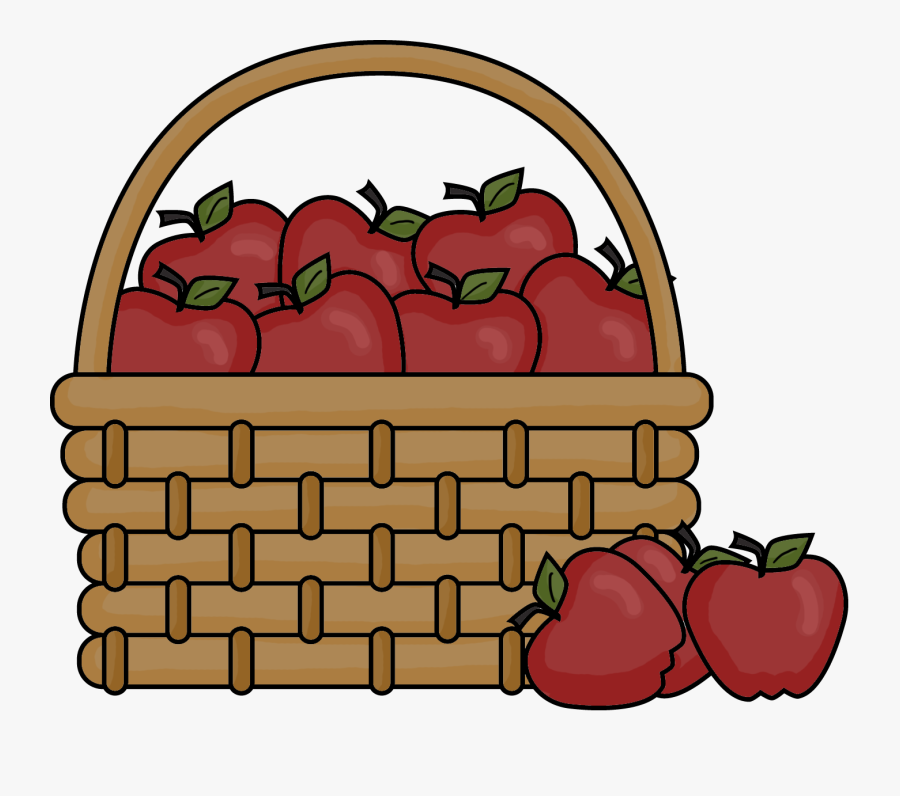 Apple Basket Clipart Free Clipart Images - Basket Of Apples Clip Art, Transparent Clipart