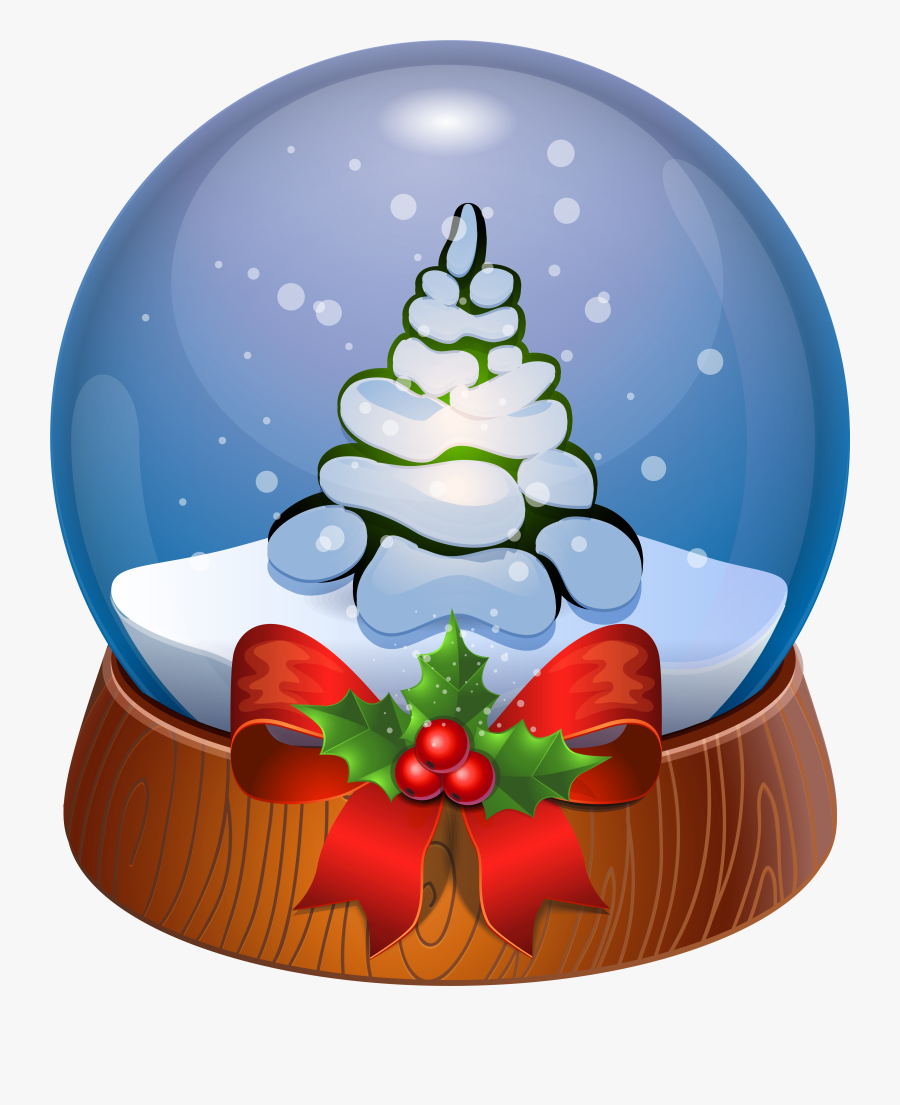 Christmas Tree Snow Globe Transparent Png Clip Art - Christmas Snow Globe Transparent Background, Transparent Clipart