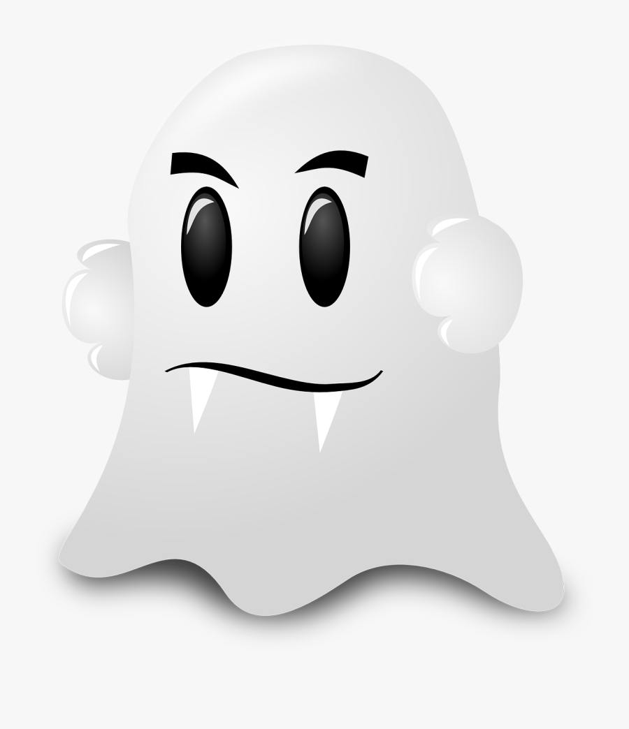 Cartoon Ghost Svg Clip Arts - Ghost Vampire, Transparent Clipart