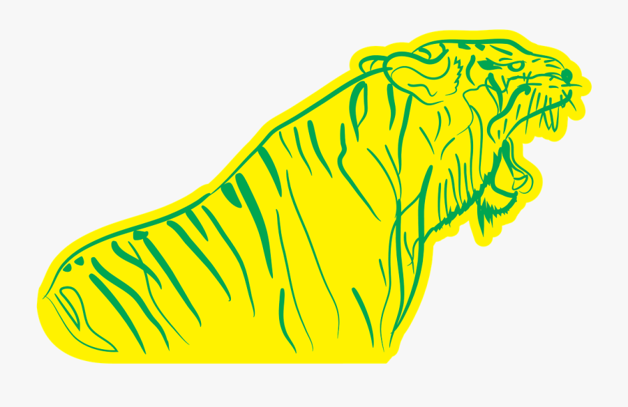 Tiger Clipart Roaring - Drawing, Transparent Clipart