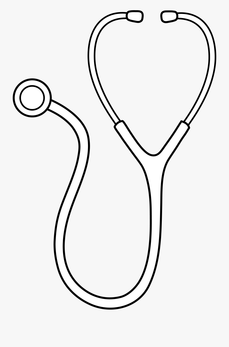 Stethoscope Clipart Black And White, Transparent Clipart