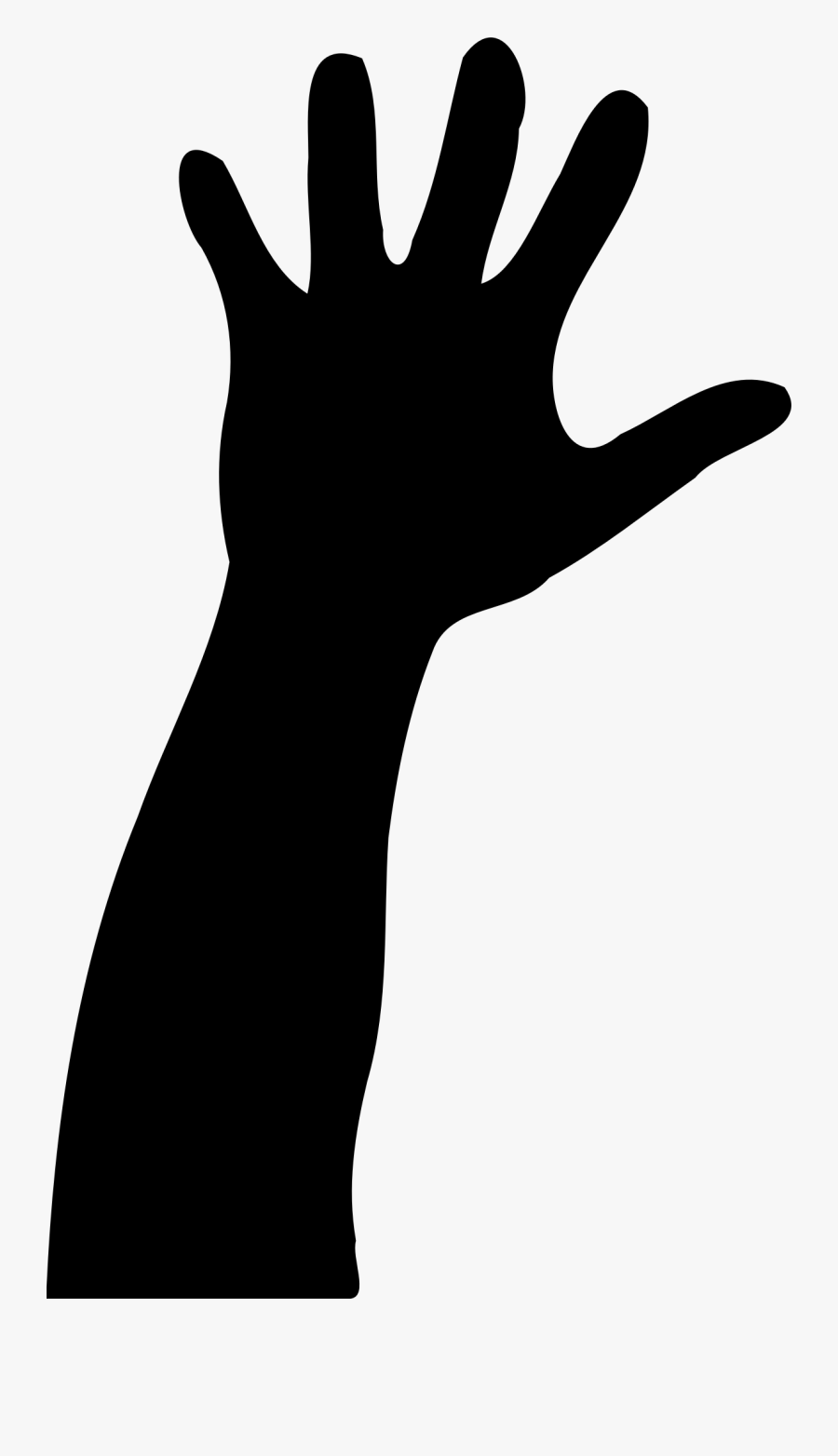 Hand Clipart Silhouette - Hand Up Vector Png, Transparent Clipart