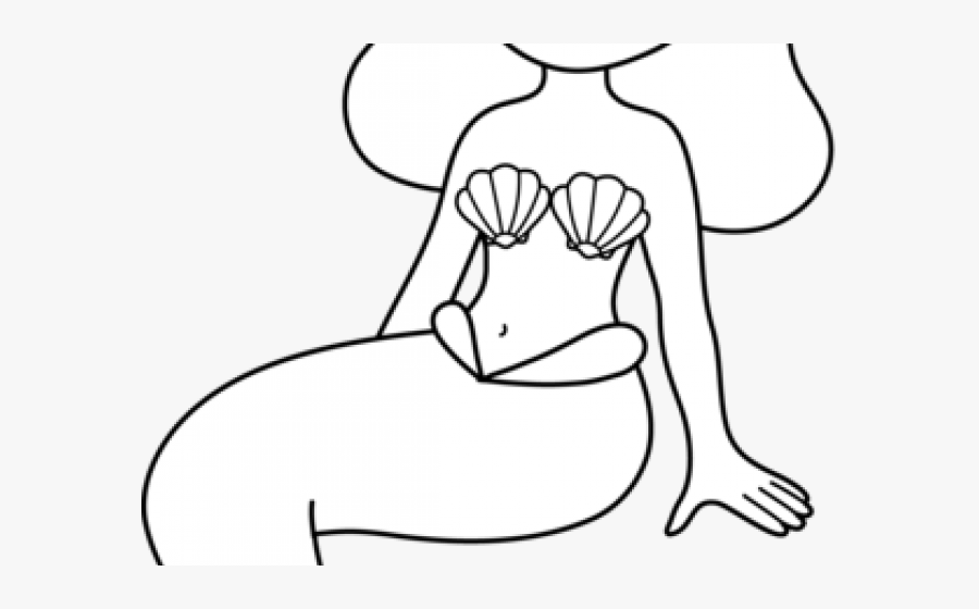 Simple Mermaid Easy Drawing, Transparent Clipart