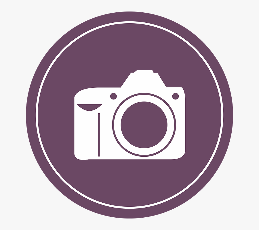 Camera, Badge, Flat, Clip Art, Vintage, Pink, Icon - Appareil Photo Clipart, Transparent Clipart