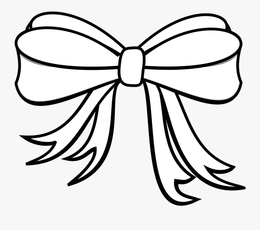 Free Photo Bow Tie Knot White Ornate Ribbon Decoration - Ribbon Clip Art Black And White, Transparent Clipart