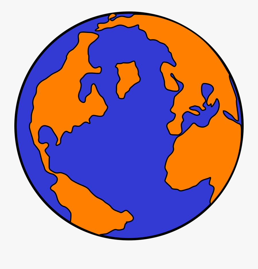 Orange And Blue Globe Clipart , Png Download - Orange And Blue Globe, Transparent Clipart