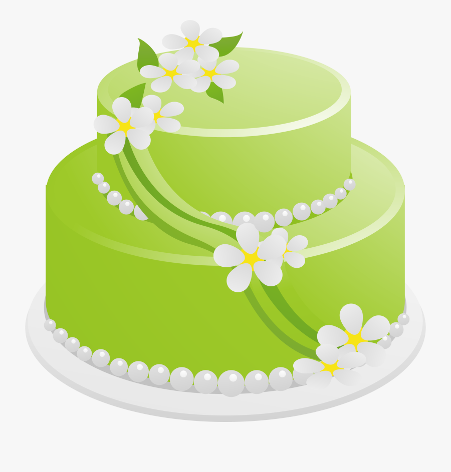 Transparent Wedding Cakes Clipart - Birthday Cake Green, Transparent Clipart