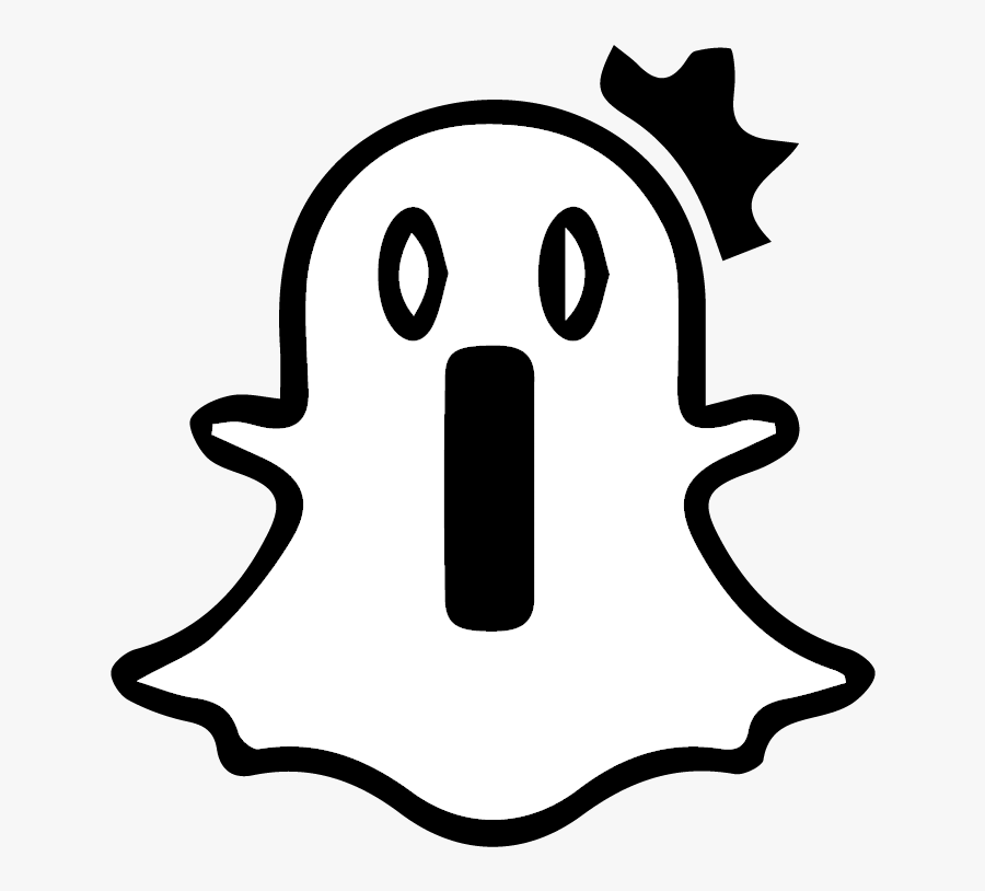 Ghost Clipart Snap - Snapchat Ghost Emoji Png, Transparent Clipart
