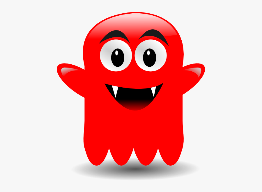 Red Glossy Ghost Clip Art - Red Ghost Clipart, Transparent Clipart
