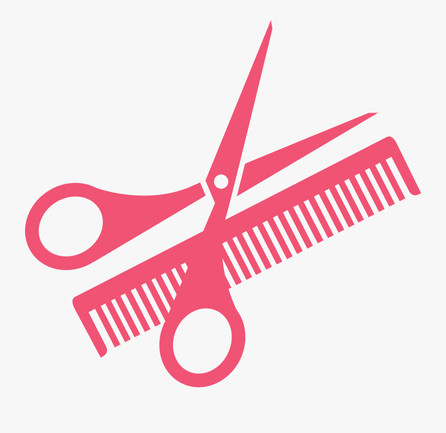 Comb Scissors Clip Art Hairdressing Transprent Png - Pink Hair Scissors Clipart, Transparent Clipart