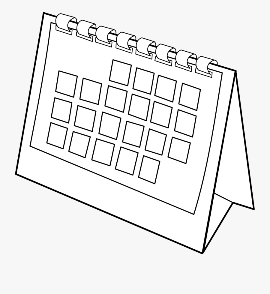 Calendar Clip Art At Clker - Calendar Clip Art Black And White, Transparent Clipart